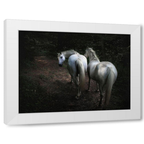 Come White Modern Wood Framed Art Print by Droste, Holger