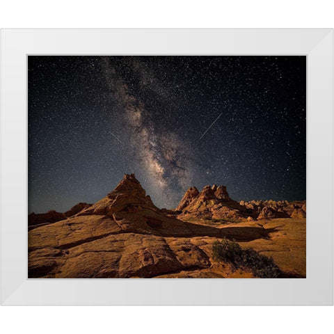 Under the Milky Way White Modern Wood Framed Art Print by Fan, John