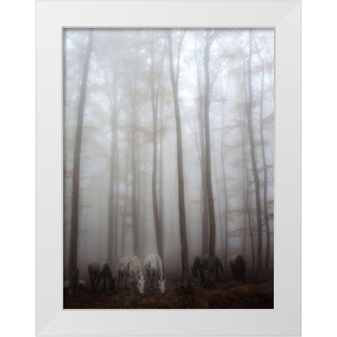 Fog White Modern Wood Framed Art Print by Martini, Francesco