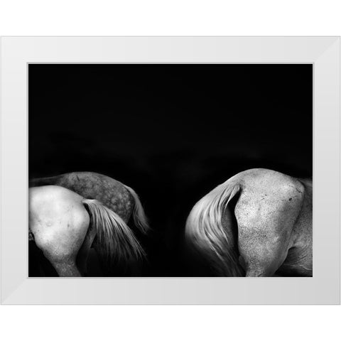 Tail ends White Modern Wood Framed Art Print by Wride, Linda