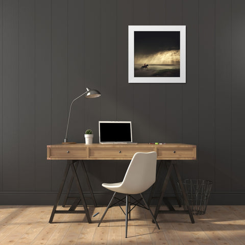 Gateaway White Modern Wood Framed Art Print by Taskin, Huseyin