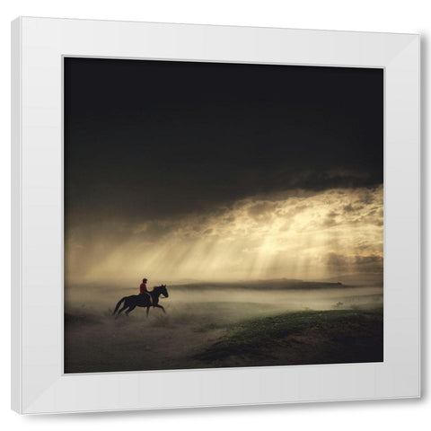 Gateaway White Modern Wood Framed Art Print by Taskin, Huseyin