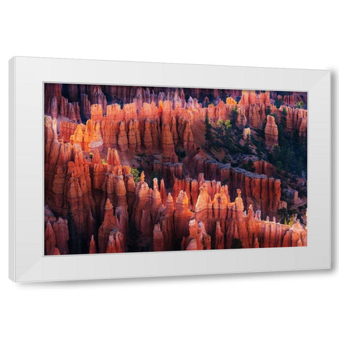 Bryce Canyon at Sunset White Modern Wood Framed Art Print by Austin