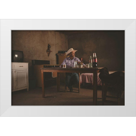 El Descanso White Modern Wood Framed Art Print by Bruno, Giacomo