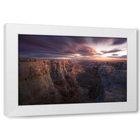 Above and Beyond White Modern Wood Framed Art Print by Moore, Chris