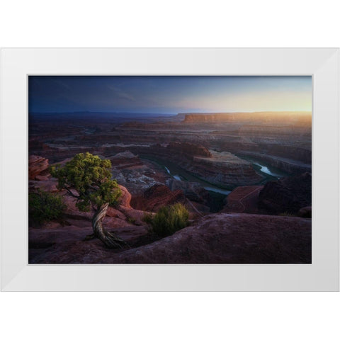 Deadhorse land White Modern Wood Framed Art Print by Pablo, Juan de