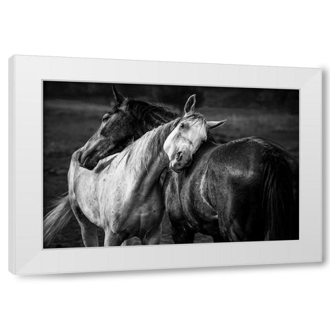 Warm rain White Modern Wood Framed Art Print by Chapa, Niko