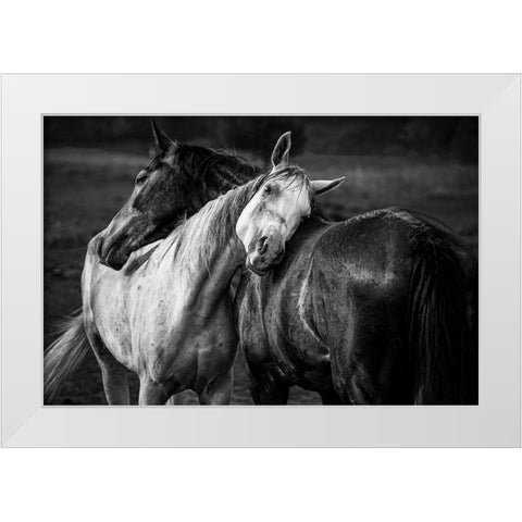 Warm rain White Modern Wood Framed Art Print by Chapa, Niko