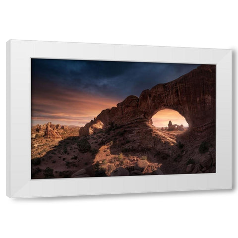 Windows White Modern Wood Framed Art Print by Turienzo, Carlos F