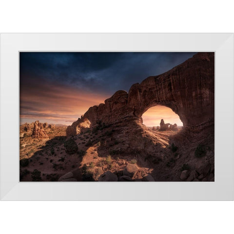 Windows White Modern Wood Framed Art Print by Turienzo, Carlos F