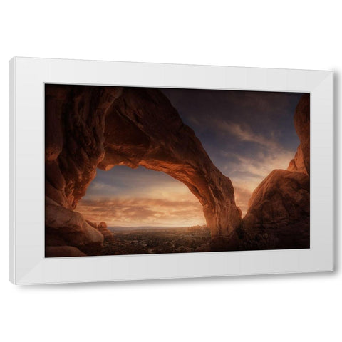 A window to the north White Modern Wood Framed Art Print by Pablo, Juan de