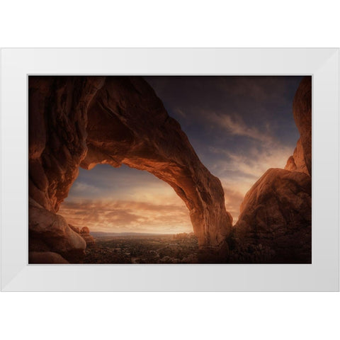 A window to the north White Modern Wood Framed Art Print by Pablo, Juan de