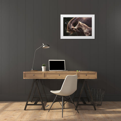 The Bond White Modern Wood Framed Art Print by Willers, Heike