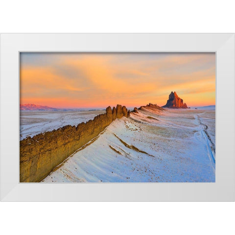 Sail to the Sun White Modern Wood Framed Art Print by Fan, John