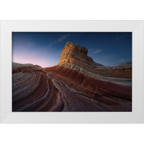 Twisted White Modern Wood Framed Art Print by Pablo, Juan de
