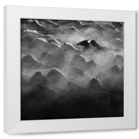 Leader White Modern Wood Framed Art Print by Zheng, Na Anna