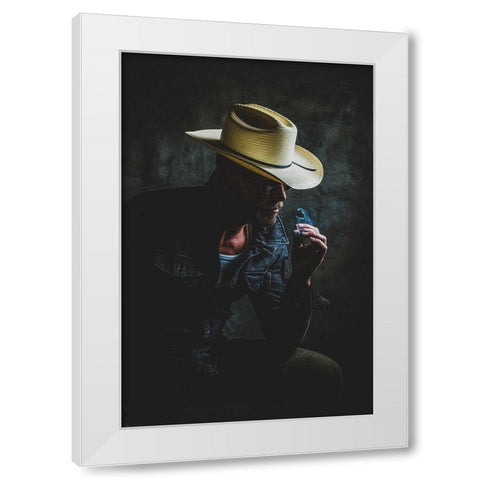 Smoke as Hell White Modern Wood Framed Art Print by Gno