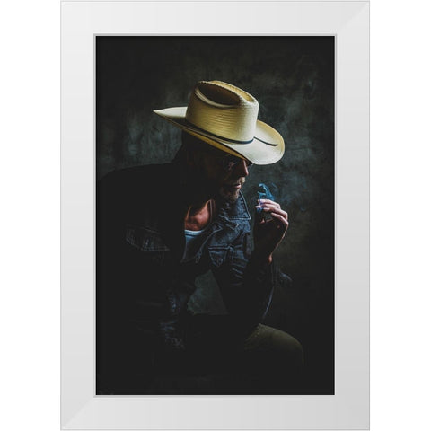 Smoke as Hell White Modern Wood Framed Art Print by Gno