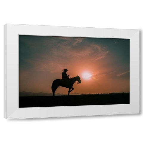 Waiting White Modern Wood Framed Art Print by Tekdogan, Barkan