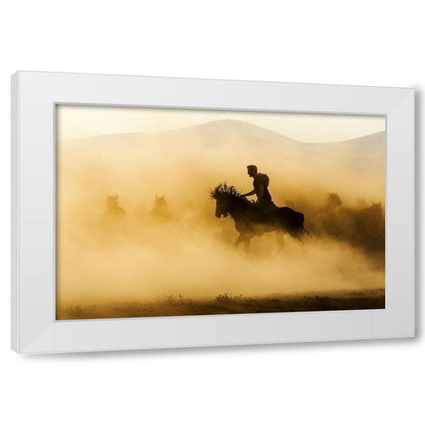 Outlaw White Modern Wood Framed Art Print by Bagci, Emir