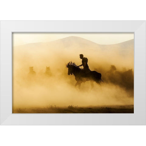Outlaw White Modern Wood Framed Art Print by Bagci, Emir