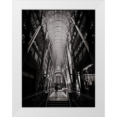 Allen Lambert Galleria Toronto Black and White White Modern Wood Framed Art Print by Carson, Brian