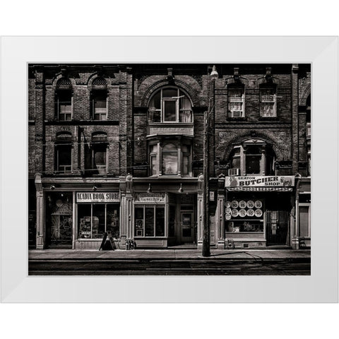 Books Breaks And Butchers White Modern Wood Framed Art Print by Carson, Brian