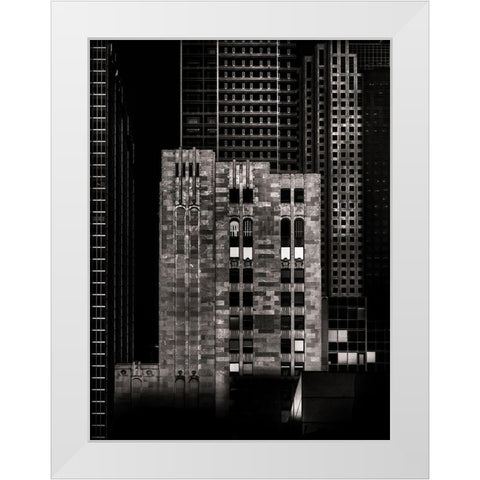 Canada Permanent Trust Building White Modern Wood Framed Art Print by Carson, Brian