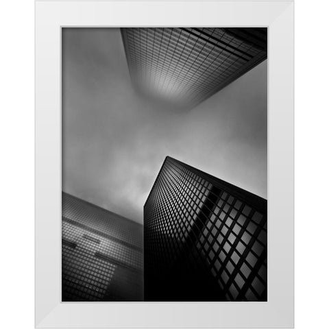 Downtown Toronto Fogfest No 1 White Modern Wood Framed Art Print by Carson, Brian