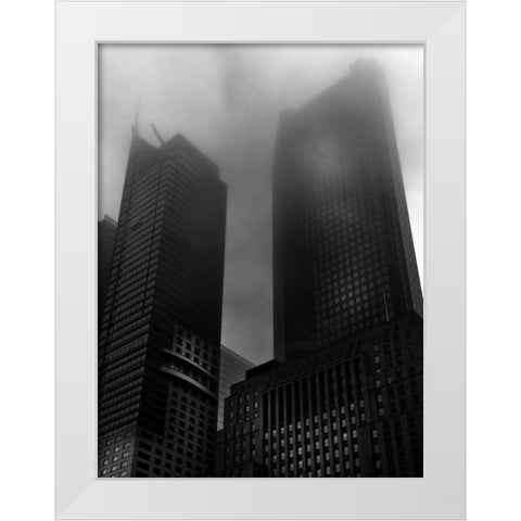 Downtown Toronto Fogfest No 2 White Modern Wood Framed Art Print by Carson, Brian