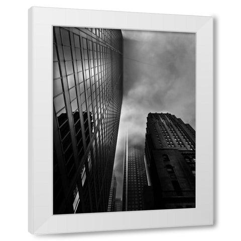 Downtown Toronto Fogfest No 4 White Modern Wood Framed Art Print by Carson, Brian