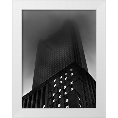 Downtown Toronto Fogfest No 13 White Modern Wood Framed Art Print by Carson, Brian
