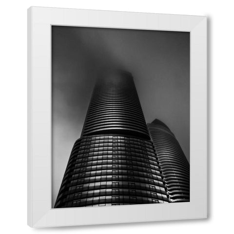 Downtown Toronto Fogfest No 21 White Modern Wood Framed Art Print by Carson, Brian