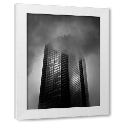 Downtown Toronto Fogfest No 24 White Modern Wood Framed Art Print by Carson, Brian