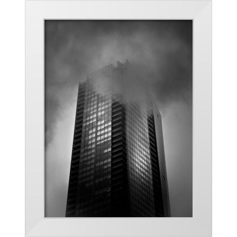Downtown Toronto Fogfest No 24 White Modern Wood Framed Art Print by Carson, Brian