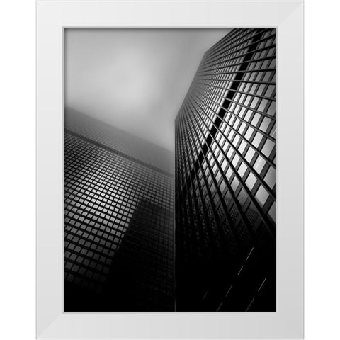 Downtown Toronto Fogfest No 27 White Modern Wood Framed Art Print by Carson, Brian