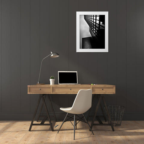 Downtown Toronto Fogfest No 31 White Modern Wood Framed Art Print by Carson, Brian