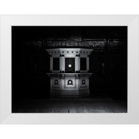 Elgin and Winter Garden Theater White Modern Wood Framed Art Print by Carson, Brian