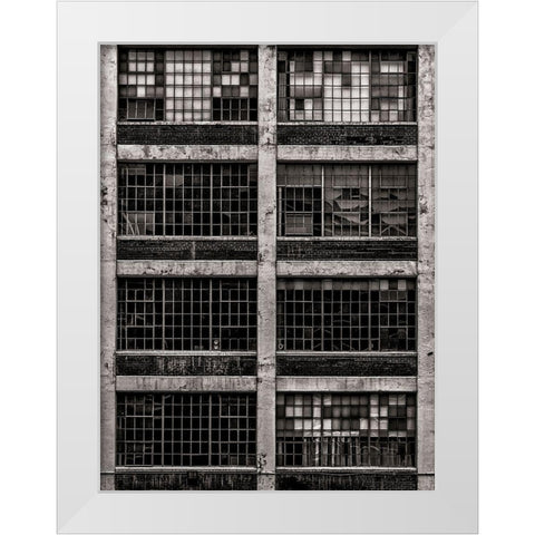 Geometry No 16 White Modern Wood Framed Art Print by Carson, Brian