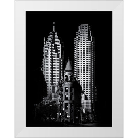 Gooderham Flatiron Building Toronto No 2 White Modern Wood Framed Art Print by Carson, Brian