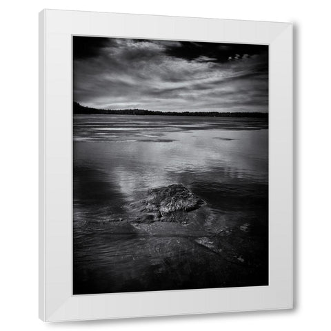 Gullwing Lake No 3 White Modern Wood Framed Art Print by Carson, Brian