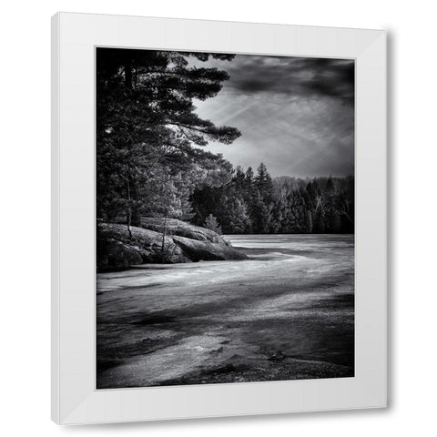 Gullwing Lake No 4 White Modern Wood Framed Art Print by Carson, Brian