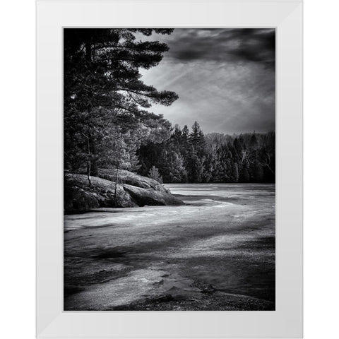 Gullwing Lake No 4 White Modern Wood Framed Art Print by Carson, Brian