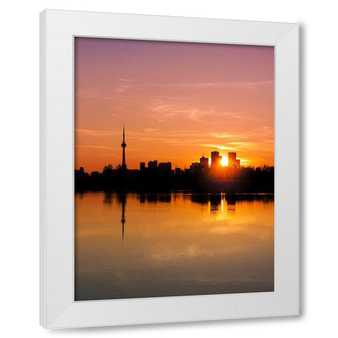 Leslie Street Spit Toronto at Sunset White Modern Wood Framed Art Print by Carson, Brian