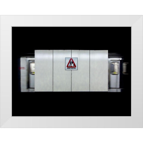 Mind the Gap White Modern Wood Framed Art Print by Carson, Brian