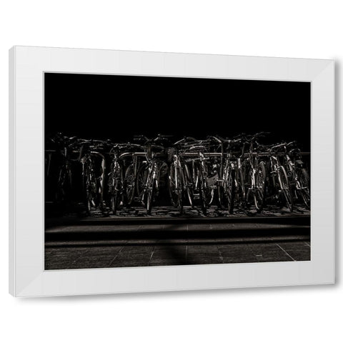 Morning Commute No 1  White Modern Wood Framed Art Print by Carson, Brian