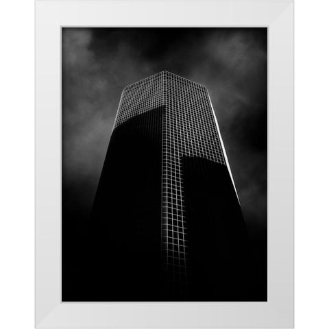 Queen Street Toronto No 1 White Modern Wood Framed Art Print by Carson, Brian