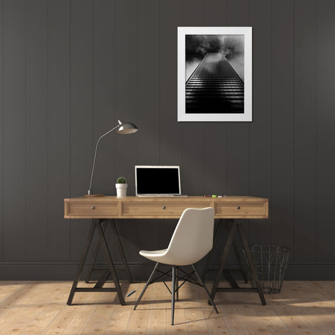 King Street Toronto No 101 White Modern Wood Framed Art Print by Carson, Brian