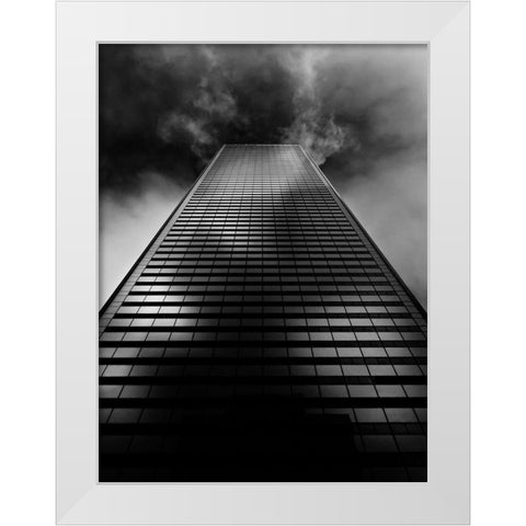 King Street Toronto No 101 White Modern Wood Framed Art Print by Carson, Brian