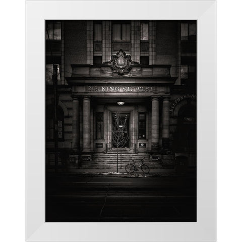 King Street Toronto No 212 White Modern Wood Framed Art Print by Carson, Brian